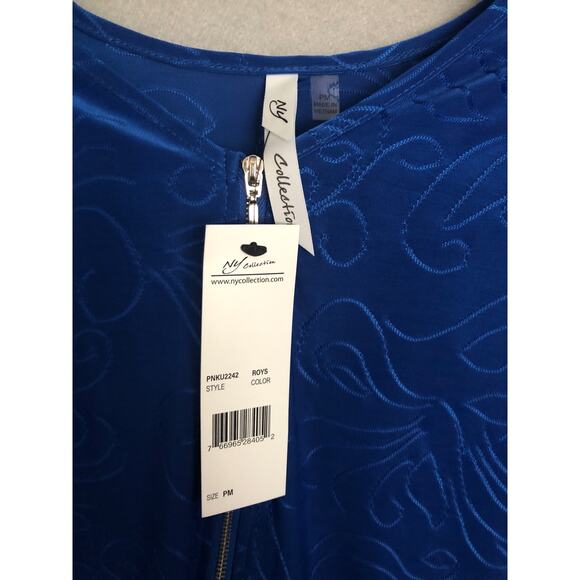 NY Collection Pop-Over Top Women's Size Medium Petite Half Zip NEW - Picture 2 of 7